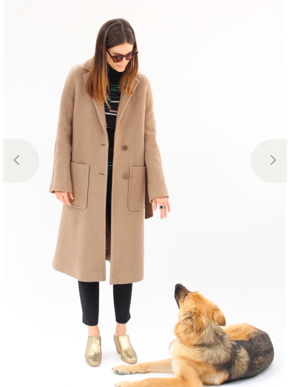Apiece Apart Taos Wrap Camel Single-Breasted Long Coat sz 0